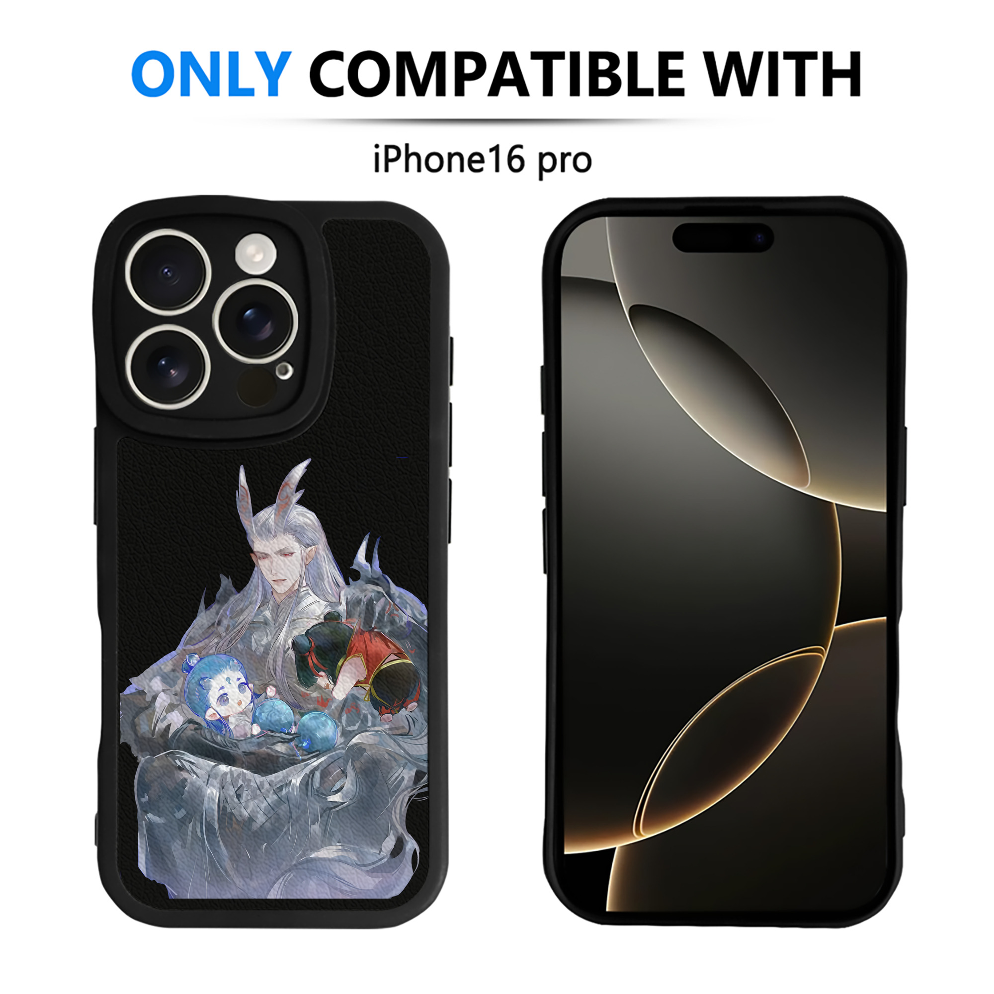 （画像用） Ne Zha 2 ナタ 魔童の大暴れ 【iPhone 16シリーズ対応】シリコンスマホケース（レザー調） 材質：シリコン